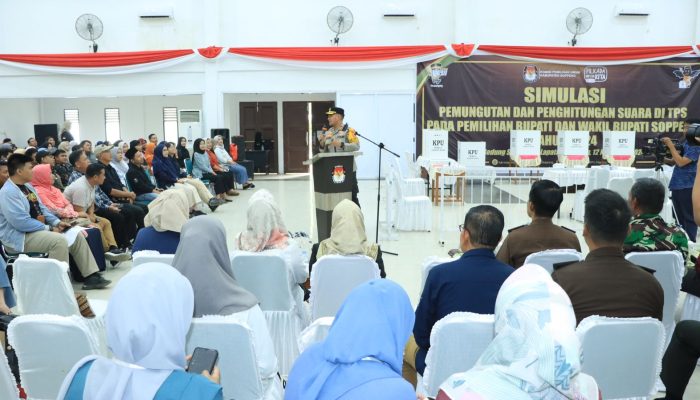 Kapolres Soppeng Hadiri Simulasi Pemungutan Suara Pilkada