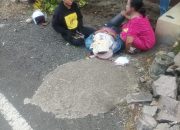 Diduga Mengantuk, Pengendara Sepeda Motor Terjatuh di Jalan Berlubang