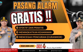 Ambil Langkah Preventif Polsek Gunung Anyar Pasang Alarm Gratis Untuk Warga