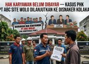Hak Karyawan Belum Dibayar — Kasus PHK PT ABC Site Wolo Dilanjutkan ke Disnaker