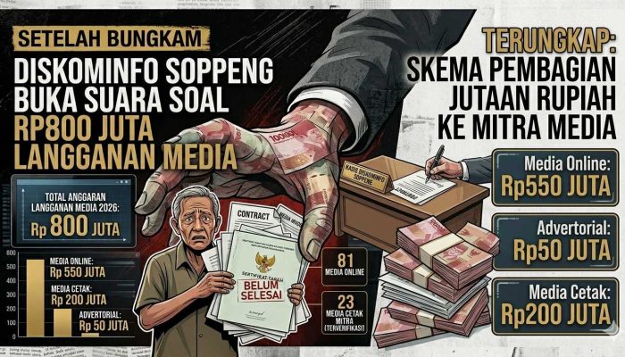 Setelah Bungkam, Diskominfo Soppeng Akhirnya Buka Suara Soal Anggaran Rp800 Juta Langganan Media