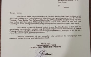 Surat Ilegal Catut SEPERNAS Beredar di Sulsel