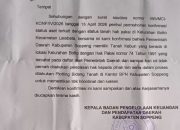 Surat Resmi BPKPD Terungkap, Pemkab Soppeng Tegaskan Lahan Botto Tak Pernah Dialihkan