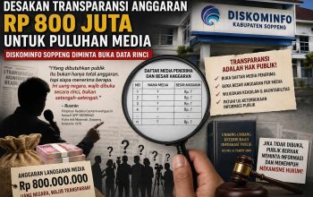 Didesak Buka Data Rinci, Diskominfo Soppeng Diminta Transparan Soal Pembagian Anggaran Rp 800 Juta ke Puluhan Media