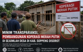 MINIM TRANSPARANSI, PEMBANGUNAN KOPERASI MERAH PUTIH DI SEJUMLAH DESA DI KAB. SOPPENG DISOROT
