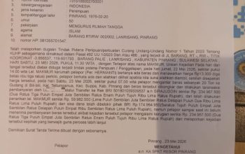 Diduga Tertipu Transaksi Beras Rp234 Juta, Warga Pinrang Lapor ke Polisi