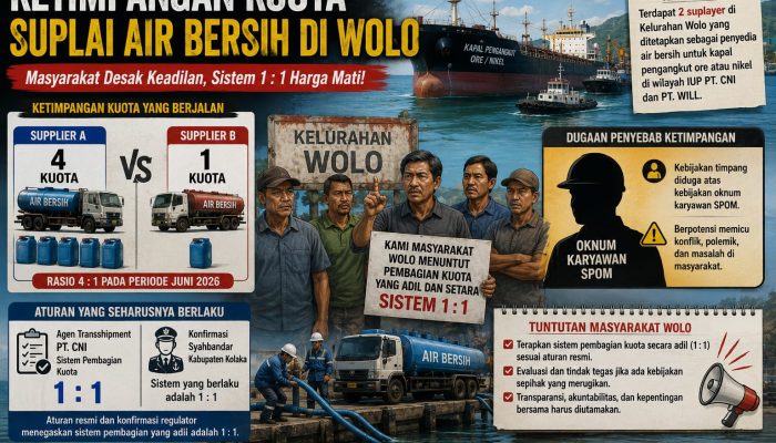 Dugaan Ketimpangan Kuota Suplai Air Bersih di Kelurahan Wolo, Masyarakat Desak Keadilan