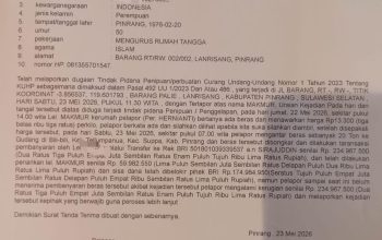 Dikonfirmasi Melalui WhatsApp, Penyidik Polres Pinrang Belum Berikan Tanggapan