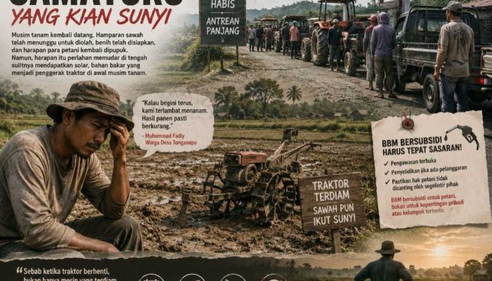 Persawahan Kecamatan Samaturu Kian Sunyi: Kelangkaan Solar dan Pengawasan Distribusi Dipertanyakan