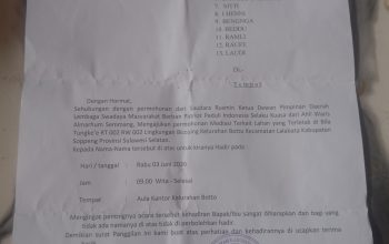Kelurahan Botto Terbitkan Surat Panggilan Mediasi Sengketa Lahan Bila Tungke, Ahli Waris Semmang dan Delapan Warga Diundang Hadir