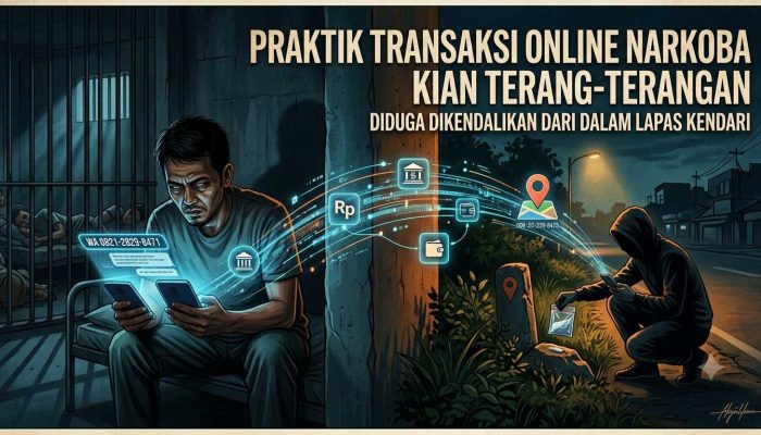 Diduga Kendalikan Peredaran Narkoba dari Dalam Lapas, Praktik Transaksi Online di Kec. Wolo Kian Terang-terangan