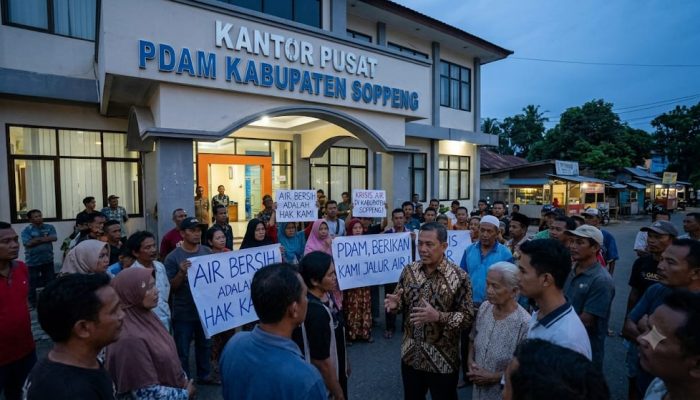 ​Pelayanan PDAM Soppeng Kian Parah, Warga Kayangan Selatan Terpaksa Ambil Air di Sumur Buccello