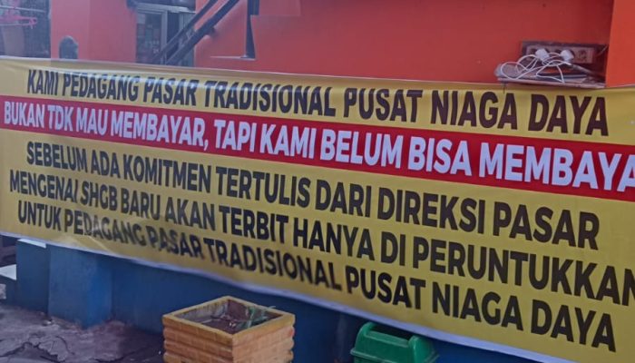 TAGIHAN SEJAK 2021 DIPERTANYAKAN  Pedagang Pasar Pusat Niaga Daya Minta Perumda Jelaskan Dasar Hukum Penagihan, HGB Baru Berakhir Tahun 2023