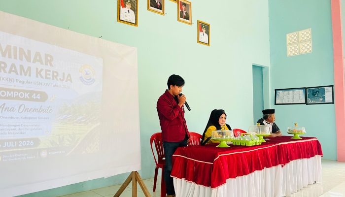 Mahasiswa USN Kolaka Angkatan XIV Kelompok 44 Gelar Seminar Program Kerja di Desa Ana Onembute