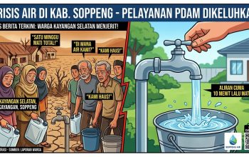 Pelayanan PDAM Soppeng Dikritik, Air Mengalir Jernih Cuma 10 Menit di Kayangan Selatan
