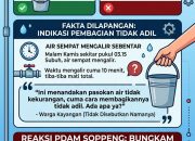 Layanan PDAM Soppeng Dikritik: Air Mati Sepekan di Kayangan Selatan, Distribusi Dinilai Tak Adil