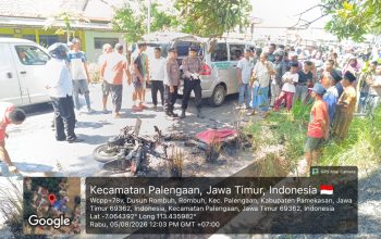 Motor Angkut BBM Bertabrakan dengan Pikap di Pamekasan, Satu Tewas Terbakar