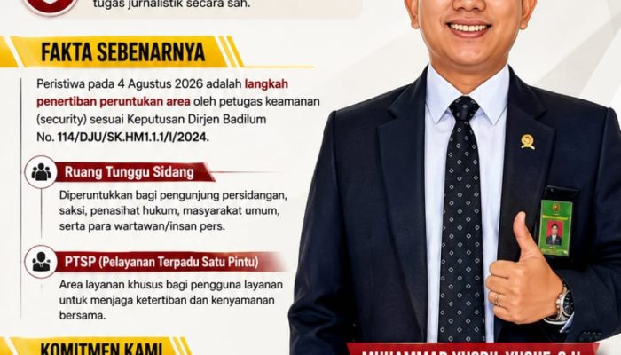 Klarifikasi Resmi PN Watansoppeng Soal Isu Pengusiran Wartawan: Bukan Pengusiran, Tapi Penertiban Fasilitas PTSP