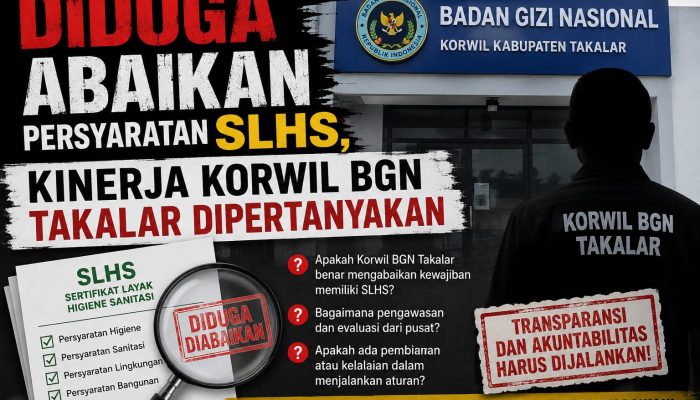 Diduga Abaikan Persyaratan SLHS, Kinerja Korwil BGN Takalar Dipertanyakan