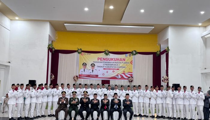 Hadiri Pengukuhan Paskibraka Soppeng, Kapolres Tekankan Disiplin dan Jiwa Nasionalisme Generasi Muda