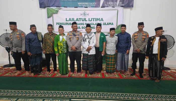 Sinergi Kepolisian dan Ulama, Kapolres Soppeng Hadiri Lailatul Ijtima’ PCNU