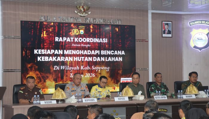 Antisipasi Karhutlah, Kapolres Soppeng Bentuk 3 Rayon Satgas dan Perkuat Sinergi Lintas Sektoral