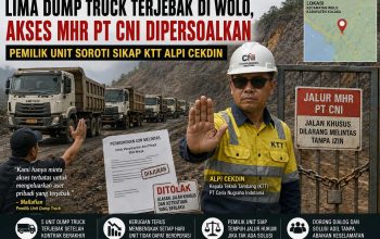 Lima Dump Truck Terjebak di Wolo, Akses MHR PT CNI Dipersoalkan: Pemilik Unit Soroti Sikap KTT PT.CNI