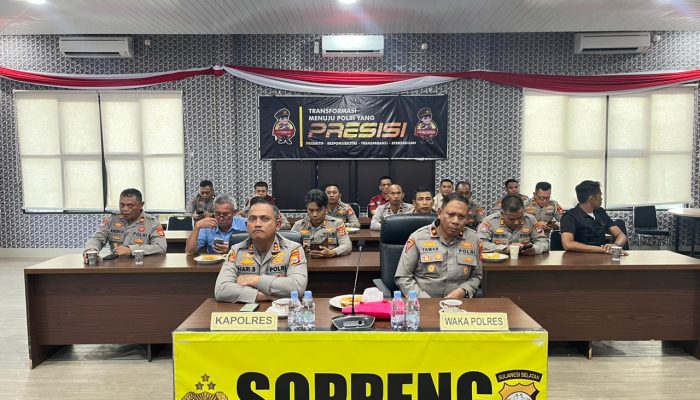 Kapolres Soppeng Ikuti Anev Sitkamtibmas Mabes Polri
