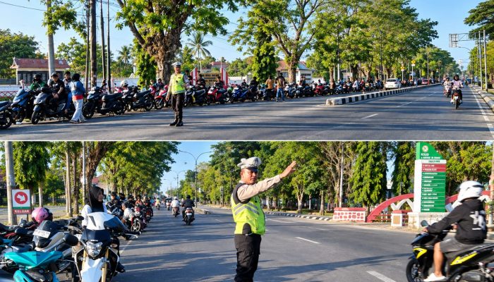 Antrean BBM Mengular hingga 1,5 Kilometer, Satlantas Polres Takalar Atur Arus Lalu Lintas