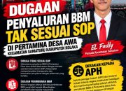 Dugaan Penyaluran BBM Tak Sesuai SOP di Pertamina Desa Awa Dipertanyakan, APH Didesak Lakukan Investigasi