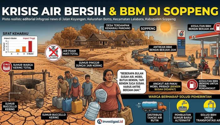 Dampak Kemarau Panjang, Warga Kayangan Soppeng Krisis Air Bersih dan Kesulitan BBM
