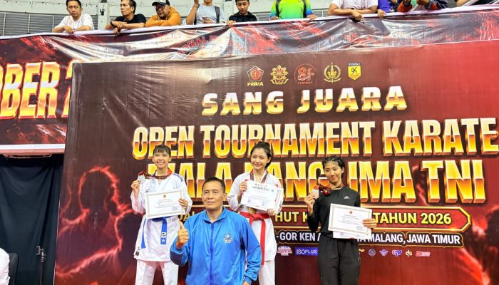 Tampil Perkasa usai Absen 4 Tahun, Andi Jerni Sabet Juara Pertama Karate Piala Panglima 2026