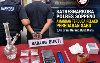 Satresnarkoba Polres Soppeng Ungkap Dugaan Peredaran Sabu, Empat Paket Diamankan