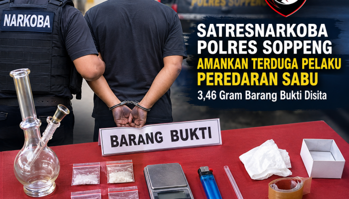 Satresnarkoba Polres Soppeng Ungkap Dugaan Peredaran Sabu, Empat Paket Diamankan