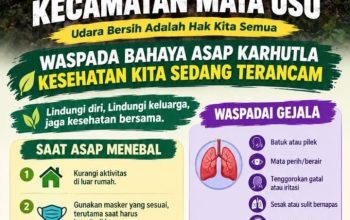 DARURAT ASAP KECAMATAN MATA USU: WARGA DIIMBAU WASPADA DAMPAK ASAP KARHUTLA