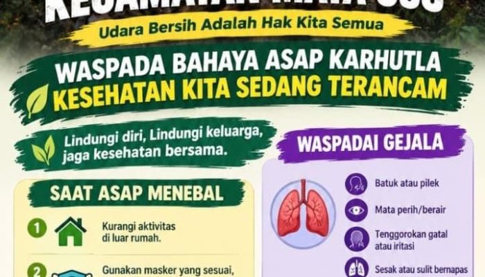DARURAT ASAP KECAMATAN MATA USU: WARGA DIIMBAU WASPADA DAMPAK ASAP KARHUTLA