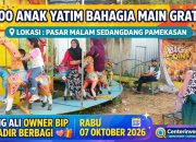 500 Anak Yatim Nikmati Wahana Gratis di Pasar Malam Sedangdang