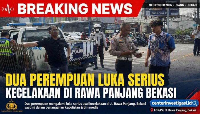 Dua Perempuan Mengalami Luka Serius Akibat Kecelakaan di Jalan Rawa Panjang Bekasi