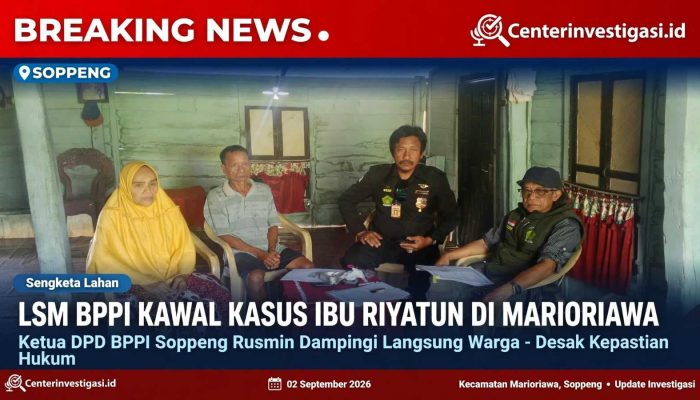 Lanjutan Kasus Sengketa Lahan Ibu Riyatun di Soppeng, Didampingi DPD LSM-BPPI Soppeng